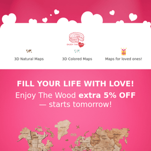 Extra 5% OFF! 😍 Valentine's sale starts tomorrow!
