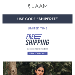 "FREE SHIPPING" code is about to expire