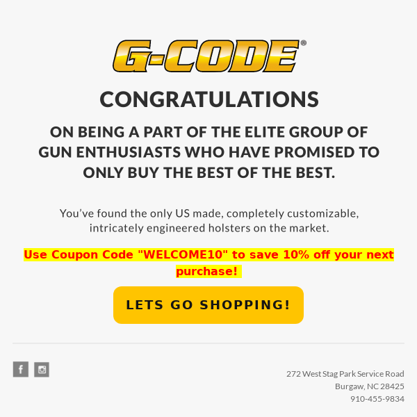 You’re in. Welcome to G-Code.