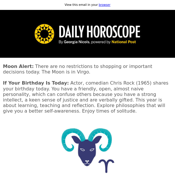 Your horoscope for February 7