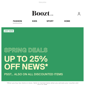 25% – Get spring ready with this deal!