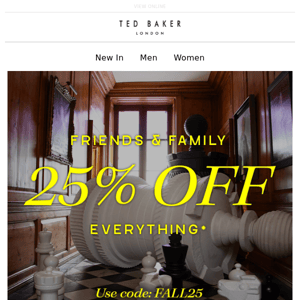 Last chance for 25% off everything