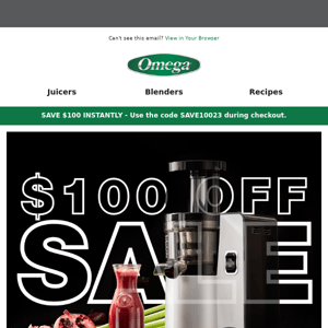 LAST CALL: Get $100 OFF Vertical Juicers & More! 💚