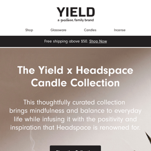 Breathe in, breath out…the YIELD x Headspace Candle Collection is here