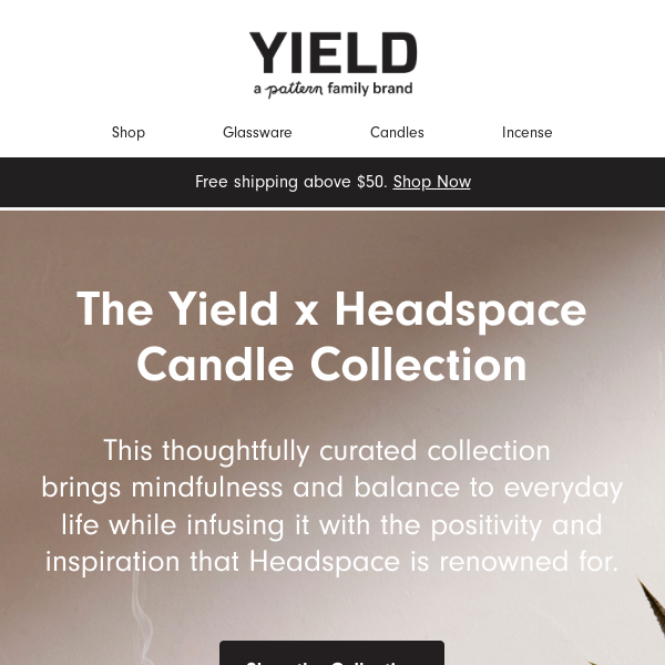 Breathe in, breath out…the YIELD x Headspace Candle Collection is here