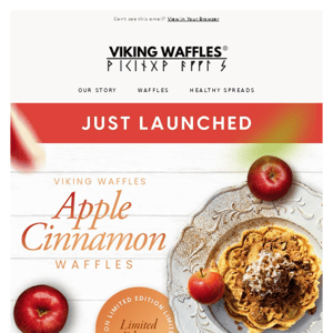 Just Launched: Apple Cinnamon Spice Waffles 🍎🧇😍