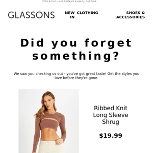 Glassons, you forgot something!