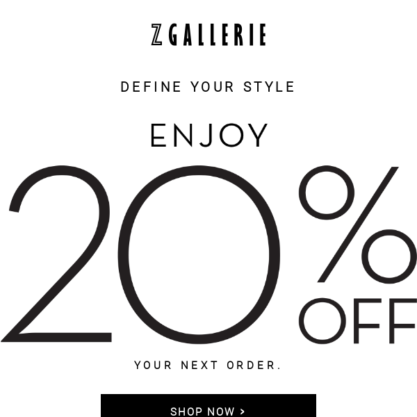 Does 20% Off Provide Some Inspiration For A Refresh?