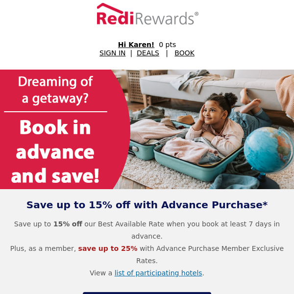 Red Roof, Members Get Up to 25% Off with Advance Purchase