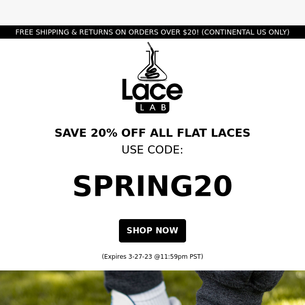 👟🌺 SPRING SALE! 20% Flat Laces! 🌸👟