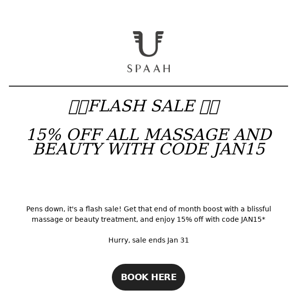 FLASH Sale 15% OFF All Massage and Beauty