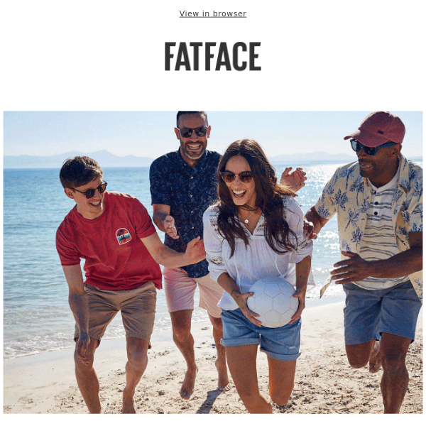 Thanks for registering with FatFace!