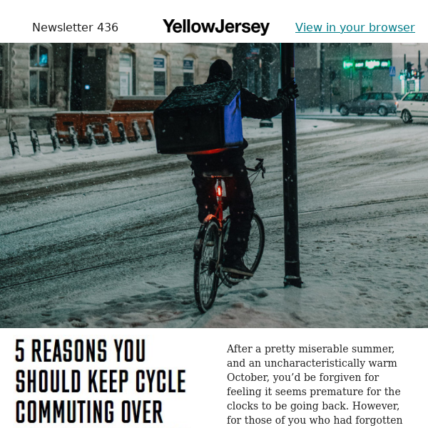 5 reasons you should keep cycle commuting over the winter months