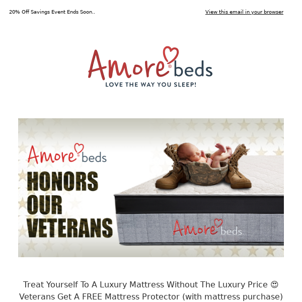 Amore Beds Honors Our Veterans! 😍