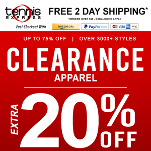Big Clearance SALE -- EXTRA 20% OFF - We Added More Styles!