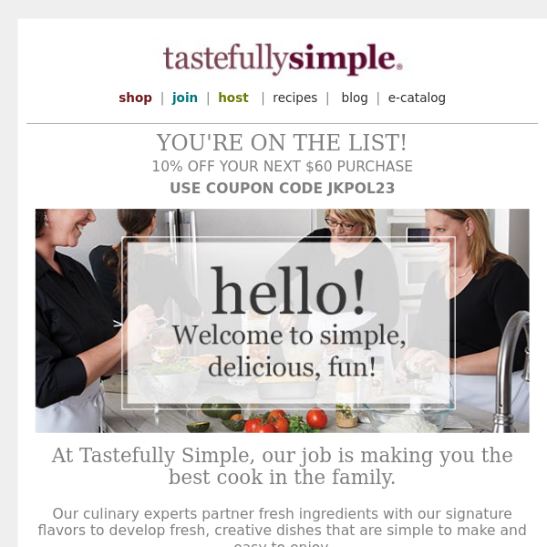 50 Off Tastefully Simple COUPON CODE (14 ACTIVE) Feb 2024