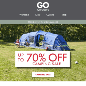 Camping SALE up to 70% off