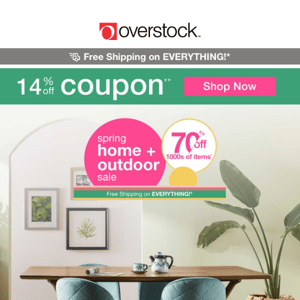 14% off Coupon! 🌼 Spring Home & Outdoor Savings End Tonight! ⏳ Hurry and Save!