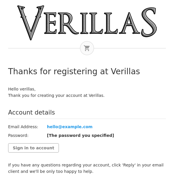 Thanks for registering at Verillas