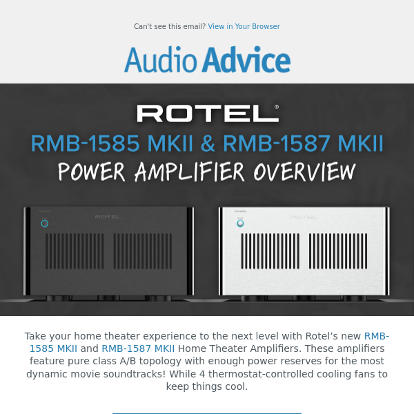 New! Rotel RMB-1585 & RMB-1587 MKII Power Amplifier Overview