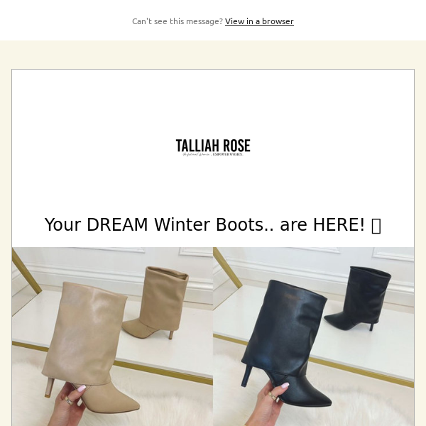 Your DREAM Winter Boots.. are HERE! 💭
