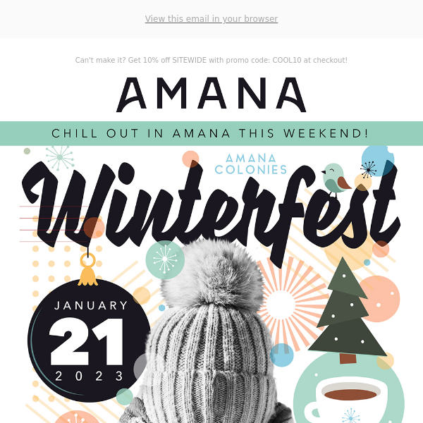 ❄Winterfest, Amana's "COOLEST" Festival is THIS SATURDAY!❄