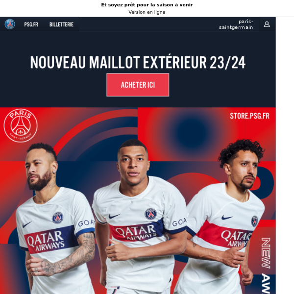 Maillot PSG avec flocage officiel : domicile, extérieur, third et jordan, Boutique PSG : maillot PSG et collection Nike, Maillot de foot et training  Ligue 1