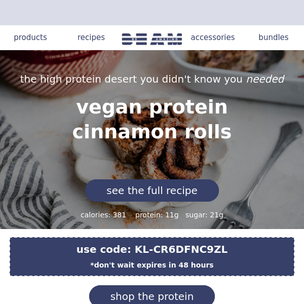 vegan protein cinnamon rolls