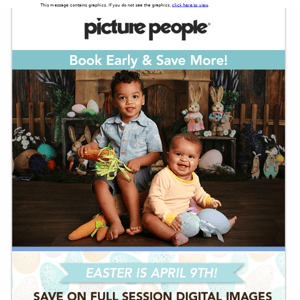 Book Early and Save BIG on Easter Portraits