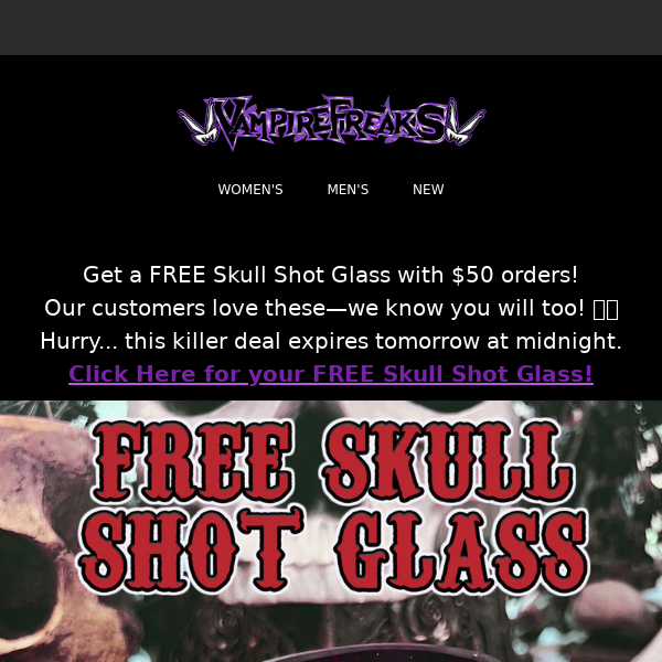 Claim your FREE Skull Shot Glass! 💀🥃