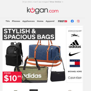 Bags & Handbags from $10.99 | Adidas, Michael Kors, While Stocks Last*