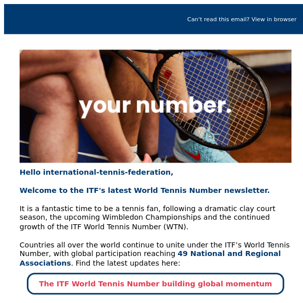 World tennis online federation