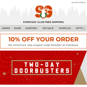 2-Day Holiday Doorbusters