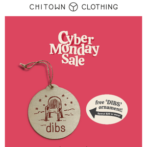 📣 FREE 'Dibs' Ornament + Free Ship for Cyber Monday!