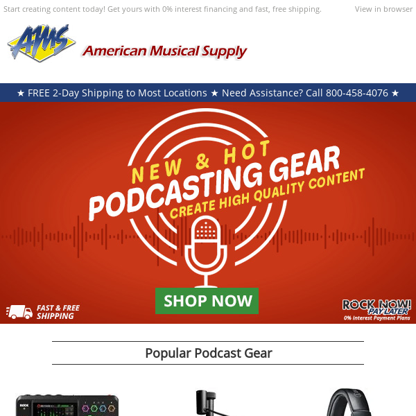 Professional Podcasting Gear: Mics, Mixers & Much More - Available Now!