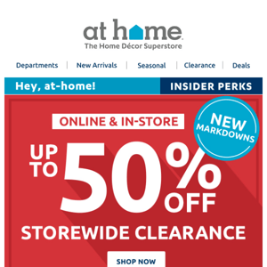 🚨 Up to 50% off storewide clearance