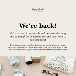 Guess Who's Back! Have A Sniff Around Our Brand New Website