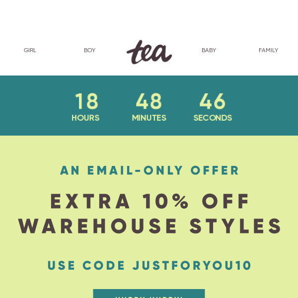 🔚 Warehouse Sale + Extra 10% Off Are Ending...