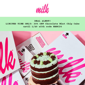 Get 30% OFF Chocolate Mint Chip Cake!