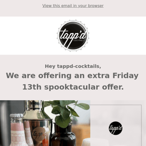 Friday the 13th Special: 15% Off + FREE DELIVERY! 🍹