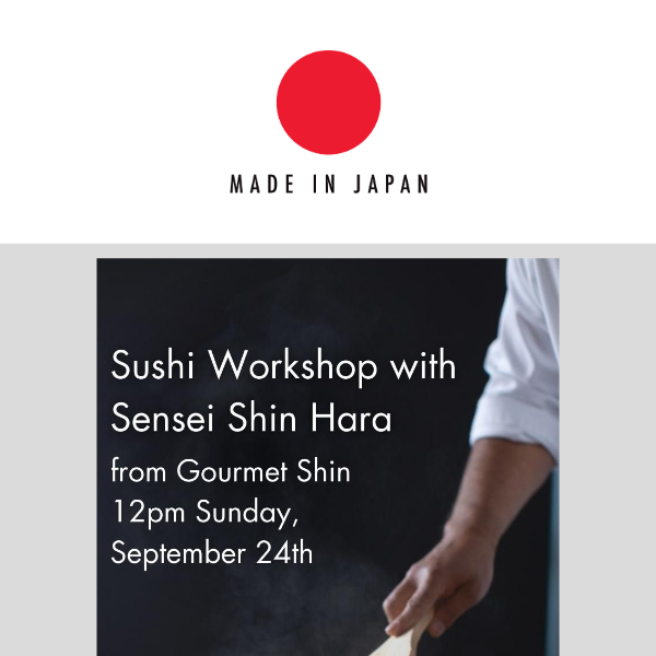 Sushi workshop - Now’s your chance!