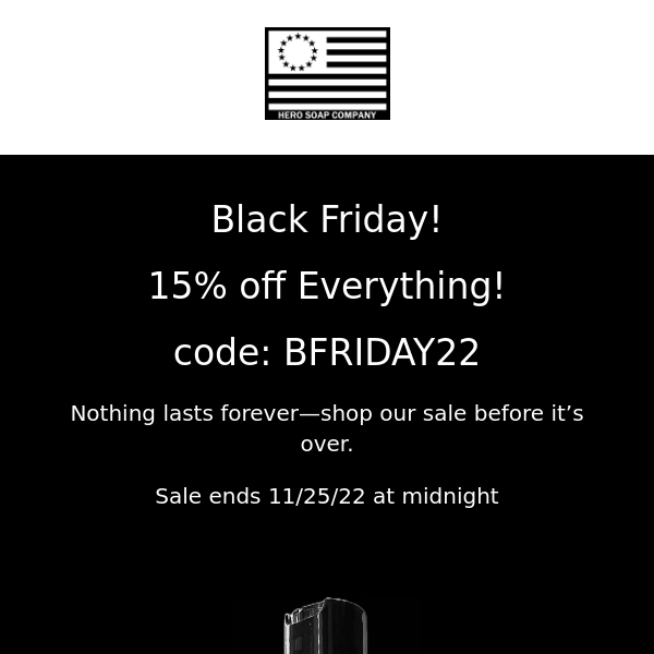 Black Friday Sale! 15% off the entire site! BFRIDAY22