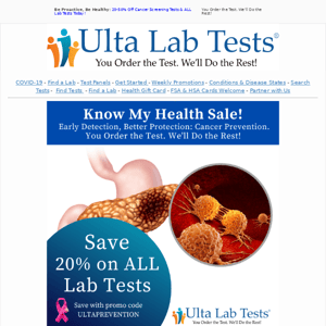 👭 Unlock Early Detection Savings: 20-50% Off Cancer Screening & All Lab Tests!