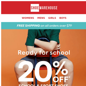 20% off school in-store & online