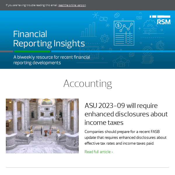 Financial Reporting Insights – February 6, 2024
