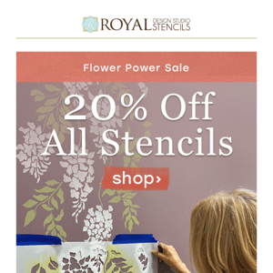 💐 Flower Power Stencil Sale Ends Soon-Save 20% NOW