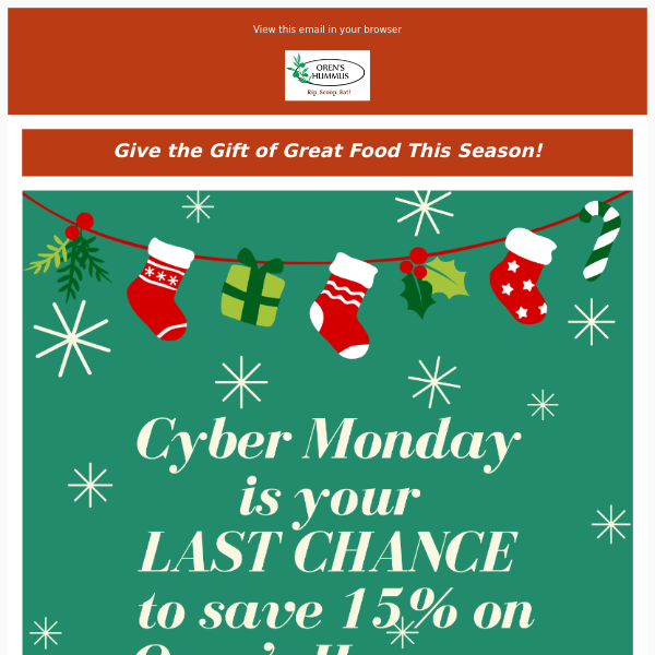 📣 15% OFF of Gift Cards on Cyber Monday 📣