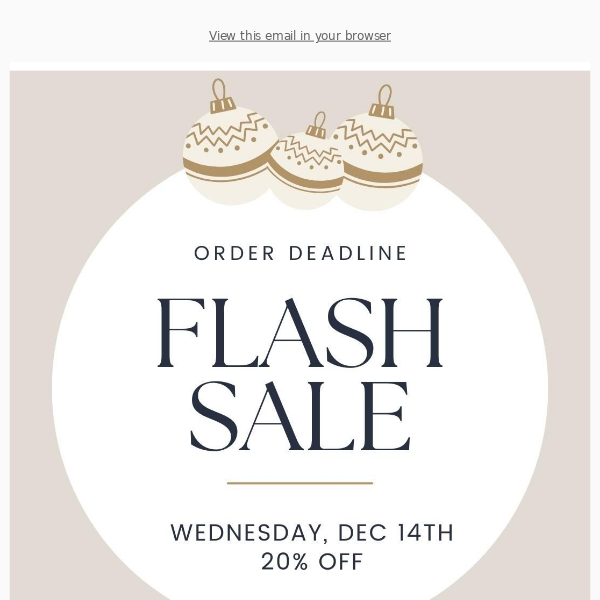 Order Deadline 🌟 FLASH SALE 🌟