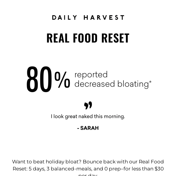 Your post holiday Reset