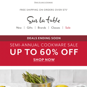 New price drops! Semi-Annual Cookware Sale ends soon.